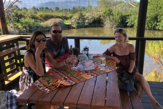 Enjoy breakfast on the deck overlooking the cheetahs